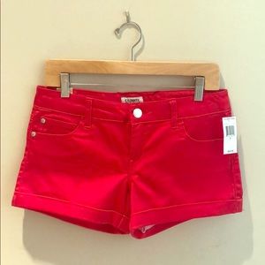 Red celebrity pink super stretchy Jean shorts! NWT